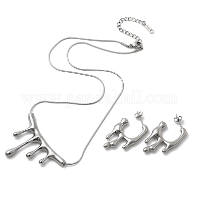 Комплекты украшений из нержавеющей стали 304 SJEW-P007-01P-1