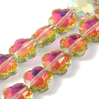 Стеклянные бусины с гальваническим покрытием  EGLA-B006-04A-HP02-1