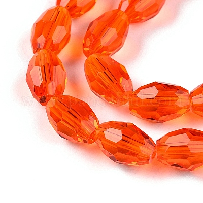 Прозрачные стеклянные бусины EGLA-A037-T6x8mm-D09-1