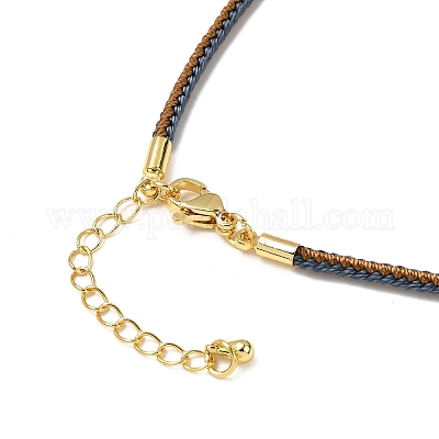 Изготовление ожерелья из плетеного нейлонового шнура толщиной 2.5 мм FIND-G095-01G-20-1