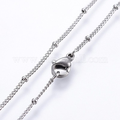 Не тускнеющие ожерелья из нержавеющей стали 304 NJEW-O102-21P-1