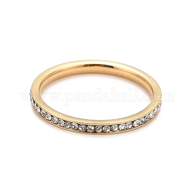 Кольца со стразами из нержавеющей стали 304 STAS-D178-02G-03-1