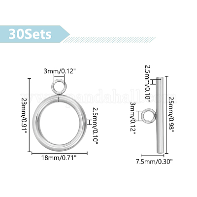 30 комплект застежек-тоглов из нержавеющей стали 304 STAS-UN0057-52-1