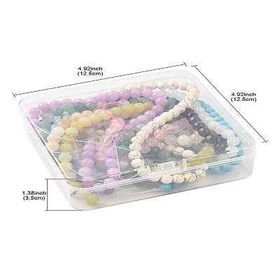 10 нитка 10 стиля натуральные и синтетические смешанные драгоценные камни круглые бусины нитки G-FS0005-90-1