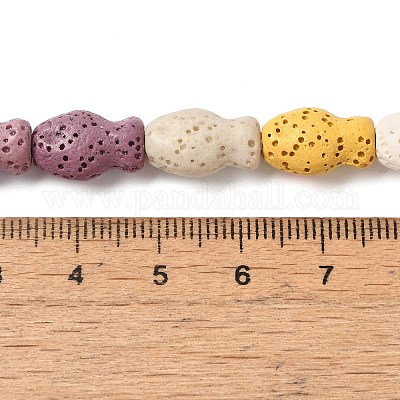 Бусы из натуральной лавы&nbsp;G-U007-01N-1