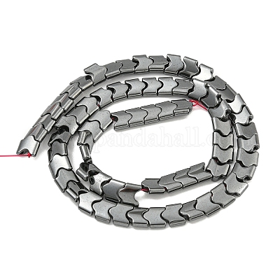 Гальванические нити из синтетических немагнитных гематитовых бусин G-C136-J01-01-1