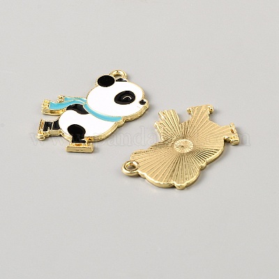 Подвески из эмалевого сплава «панда» FIND-CJC0437-053G-1