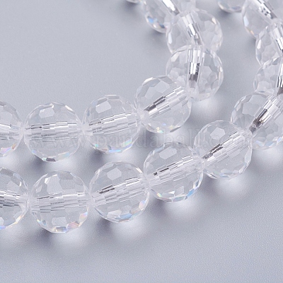 Прозрачные стеклянные бусины GLAA-R095-10mm-15-1