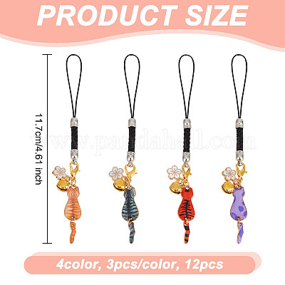 Мобильные ремешки из сплава эмали HJEW-OC00004-1