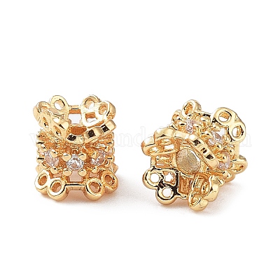 Латунные микро проложить кубических циркония шарики прокладки KK-A189-16G-1