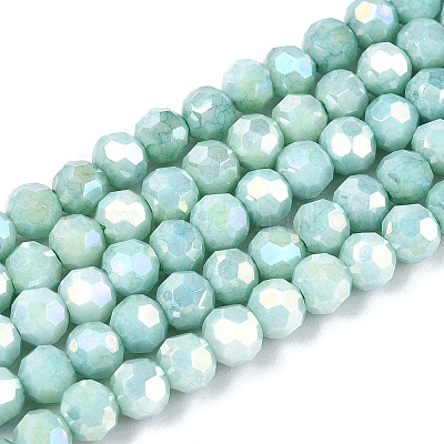 Антикоррозийные гальванические стеклянные бусины EGLA-T021-4mm-15-08-1