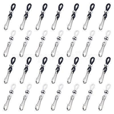 40 шт. 2-х цветный силиконовый держатель молнии для верхней части джинсов HJEW-NB00228-1