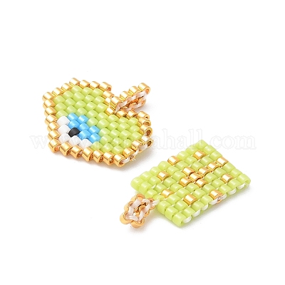 2 шт. стеклянный бисер ручной работы с узором для ткацкого станка Miyuki PALLOY-MZ00607-02-1