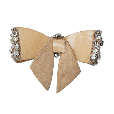 2 шт. съемные украшения для обуви с бантом и стразами FIND-GO0002-06A-1