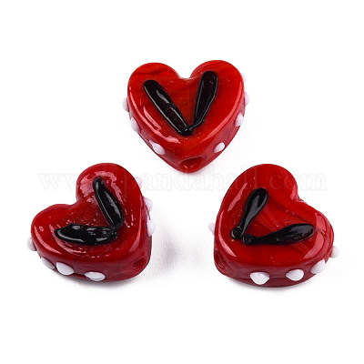 Непрозрачные нити бусин лэмпворк ручной работы LAMP-T017-20-B06-1