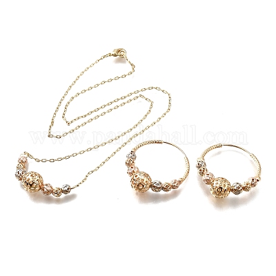 Комплект украшений из латуни SJEW-F224-01M-1