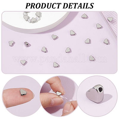 25 шт. бусины из нержавеющей стали марки 304 STAS-UN0059-78-1