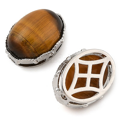 Естественные тигровые глазные многожильные звенья KK-M304-03P-03-1