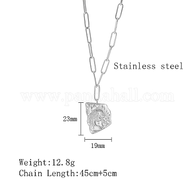Ожерелья с подвеской в форме девушки из нержавеющей стали 304 WT7593-2-1