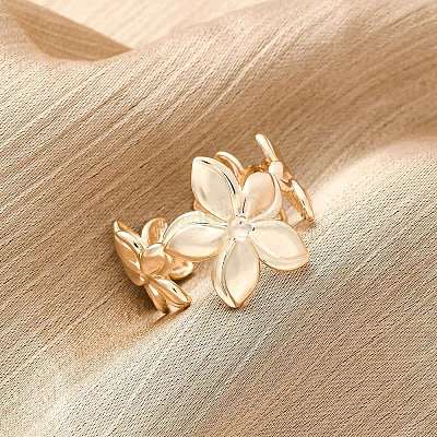 Латунные регулируемые открытые манжеты для женщин RJEW-R021-01G-1