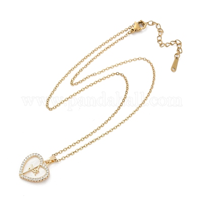 Латунный микропаве кубический цирконий пластиковая имитация ракушки кулон ожерелья NJEW-C076-10G-1
