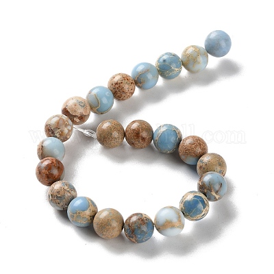 Нити бусин из окрашенного натурального регалита/императорской яшмы/морского осадка яшмы G-B124-C01-03-1