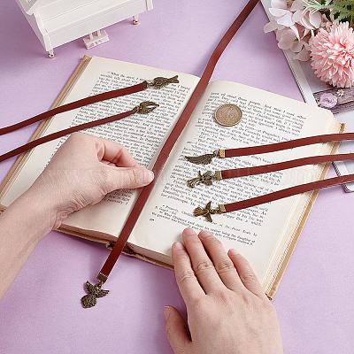 6 шт. закладка из коровьей кожи AJEW-HY00015-1