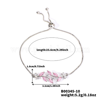 Браслеты-слайдеры из латуни с микропаве и кубическим цирконием DJ2694-4-1