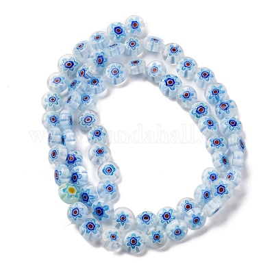 Ручной работы millefiori стеклянные бусины нитки LAMP-G164-11M-1