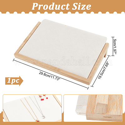 Деревянные подносы дисплея организатора ожерелья наклонной задней части NDIS-WH0006-17-1