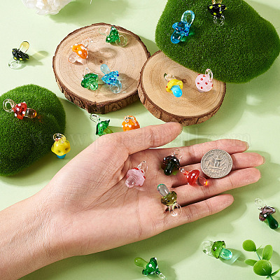 20шт 10 цвета подвески ручной работы лэмпворк LAMP-TA0001-61-1