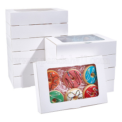 Прямоугольные бумажные коробки для печенья с прозрачным окном CON-WH0098-15B-02-1