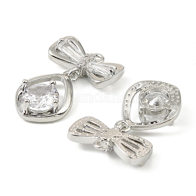 Латунные микро проложить кубического циркония подвески KK-C107-20B-P-1