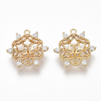 Латунный микро-паве кубический цирконий KK-S356-042G-NF-1