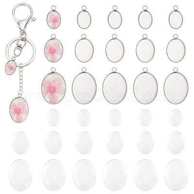 Наборы для изготовления овальных подвесок своими руками DIY-PH0021-47-1