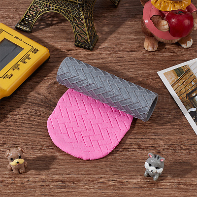 Пластиковая ручка валик для нанесения текстуры на глину DIY-WH0699-88A-1