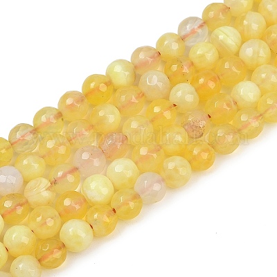 Бусы из натурального огненного агата с потрескиванием G-K166-07F-6mm-07-1