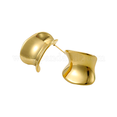 Серьги-гвоздики из нержавеющей стали 304 STAS-OY003-63G-1