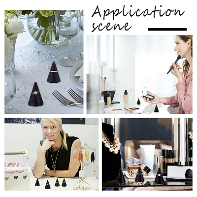 Деревянные подставки для колец на палец&nbsp;LS-RDIS-WH0001-20B-1