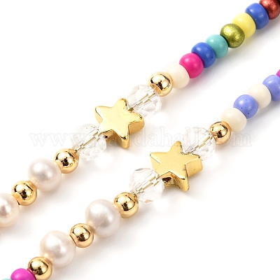 Стеклянные бусины цепочки для очков AJEW-EH00383-1