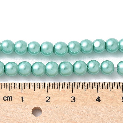 Выпечка окрашены перламутровый стекла жемчужные нити круглый шарик HY-XCP0001-24-1