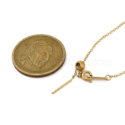 Ионное покрытие (ip) 304 нержавеющая сталь кабель цепи ожерелья NJEW-K255-24G-1