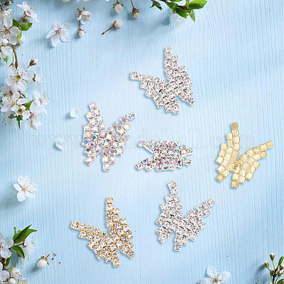 15 шт. 3-цветные пуговицы из цинкового сплава с 1 отверстиями и стразами FIND-GO0001-08-1