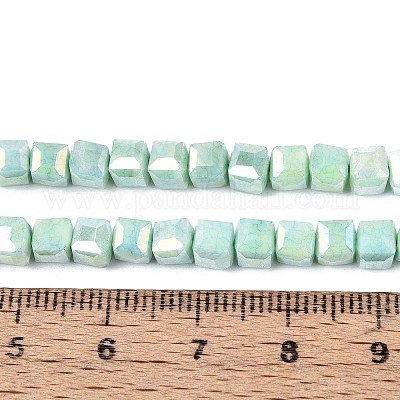 Антикоррозийные гальванические стеклянные бусины GLAA-T025-4mm-10B-1