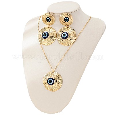 Комплекты серег и ожерелий из эмалевого сплава для женщин FS-WG4BD64-01-1