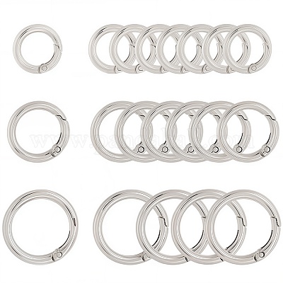 30шт 3 стиля пружинные кольца из цинкового сплава FIND-SP0001-10-1
