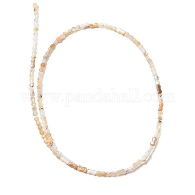 Нити бусин из натуральных пресноводных ракушек&nbsp;SHEL-A006-04B-1