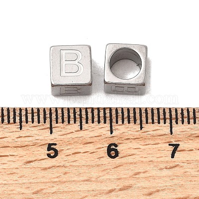 Европейские бусины из нержавеющей стали 304 STAS-D382-02B-P-1