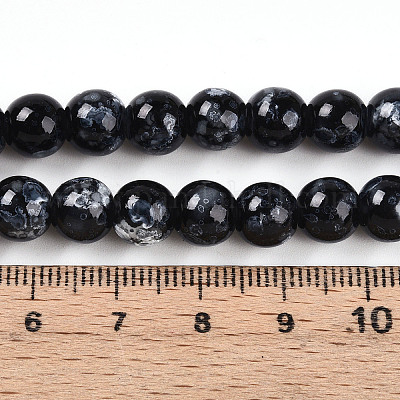 Выпечка окрашенные стеклянные бусины пряди DGLA-N003-8mm-A10-1