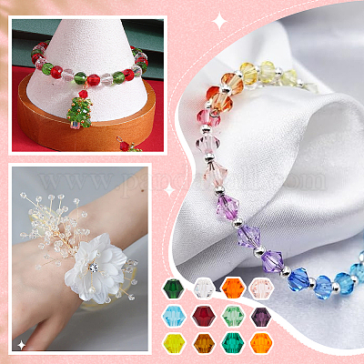 2400шт 12 вида прозрачных стеклянных бусин GLAA-SP0001-13-1